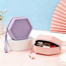 Women's Small Handbag, Fruit Keychain + Polygon Waterproof Silicone Bag, Anti-Drop Travel Portable Data Cable, Small Earphone Bag, Lipstick Cosmetics Coin Storage Bag, Valentine's Day Anniversary Gift Storage Bag - Multicolor - View 4