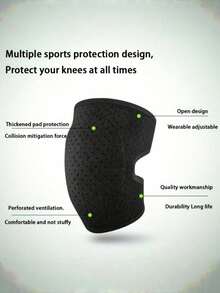 Thick Textured EVA Foam Knee Pads, Suitable For Yoga, Tennis, Dance, Hiking, Cycling And Other Sports, Breathable And Lightweight Design. - Multicolor - View 6