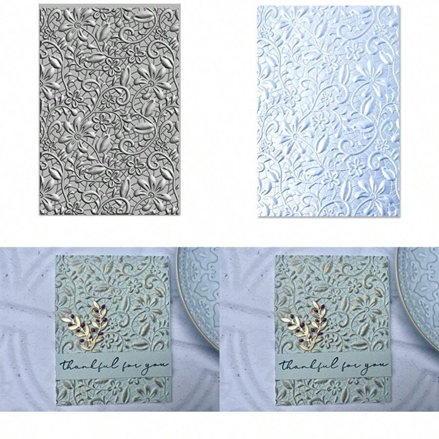 3-D Textured Impressions Embossing Folder Lacey By Kath Breen 665324 - As Pic - View 1
