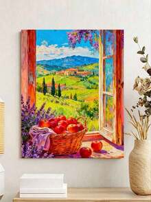 DIY Digital Oil Painting Acrylic Kit For Adults, Handmade Numbered Painting, Mountain Scenery Canvas Design, Room Decor Wall Art, Beginner Painting, Perfect Gift For Friends - Frameless - View 3