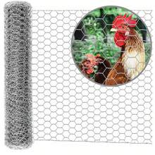 1 pieza Malla de alambre de gallina, valla de alambre de gallina metálica con diseño floral para manualidades, aves de corral y jardín, malla hexagonal de alambre galvanizado para mascotas, conejos y gallinas - A - Ver 1