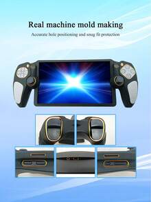 Compatible With PlayStation Portal Remote Play, Dual-Color Design Anti-Slip Textured Silicone Protective Case, Anti-Drop Anti-Scratch Anti-Slip Anti-Sweat, Enhances Gaming Control Feel And Experience - View 2