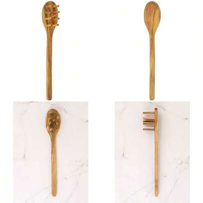 Eddington 50016 Italian Olive Wood Pasta Server, Handcrafted In Europe, Brown, 12-Inches
