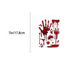 1件 7英吋萬聖節血跡乙烯貼紙 自黏式 亮面 不對稱形狀 卡通主題 適用於汽車、筆電、水壺、卡車、摩托車、窗戶、牆壁、杯子 幻想動物設計 萬聖節裝飾 - 查看 3