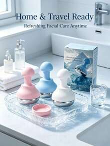 Reusable Ice Facial Cooling Massage Tool, De-Puffing Facial Ice Roller, Ice Cube Mold Beauty Tool, Cold Therapy Facial Care Accessory, Portable Cooling Massage Tool, Suitable For Women, Home SPA Daily, Travel Use, Back To School And Vacation Essential - Multicolor - View 7