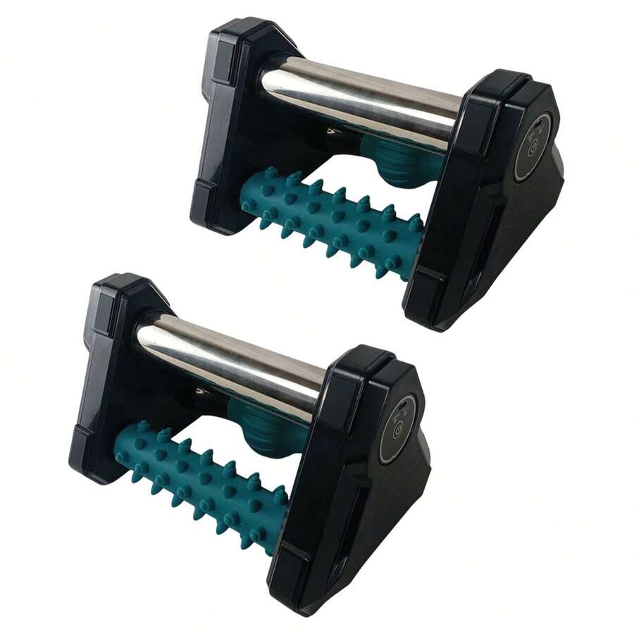 Massageador de Pes Kit 2 Uni Aquecedor Muscular 3 em 1 Fascia Plantar Multifuncional Alivio Dores Relaxador Bem Estar - Verde - Visão 1