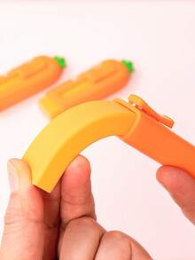 1pc Carrot Eraser Rubber Slide Stick For Pencil Cleaning, Compact And Portable, Creative Erasers Student Back To School, Office Cleaning Tools - Erasers - View 5