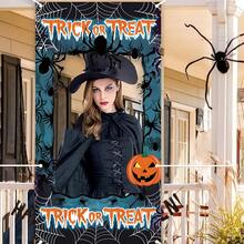1pc Halloween Party Decoration Photo Prop Banner, Suitable For Indoor/Outdoor Use, Applicable For Halloween Party, New Year, Photo - Style 1 - View 3