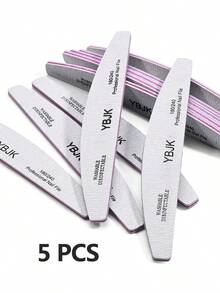 YBJK Paket berisi 10 kikir kuku profesional berbentuk setengah bulan (kekasaran 180/240) - Grey - View 14