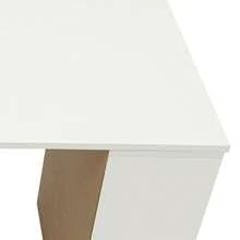 YUNRUX Desk With Shelves, Computer Desk With Shelves, Office Desk With Bookshelf 120cm - White - View 3