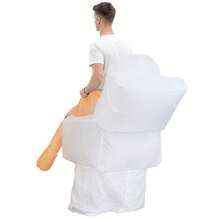 Halloween Christmas Party Toilet Inflatable Costume, Unisex Inflatable Costume, Personalized Holiday Outfit Inflatable Costume, Blower Included, Battery Not Included - Toilet - View 4