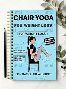 30-Day Sitting Yoga Weight Loss Exercise Plan And Diary - 50-Page Illustrated Exercise Guide, Including Daily Yoga Exercises, Meal Plan, And Progress Tracking - Compact Size , Suitable For Home Gym Use - Multicolor - View 3