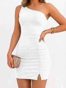 Women Short Dresses - 白色 - 查看 1