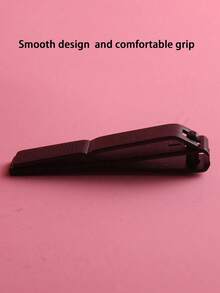 1pc Black Handle Straight Edge Nail Clipper, For Trimming Fingernails And Toenails, Suitable For Home And Travel, Nail Care Supplies, Nail Care Tools, Nail Art Tools, Back To School, Nails, Nail Care Tools (Suitable For Artificial Nails), Nail Trimming Tools - Black - View 4