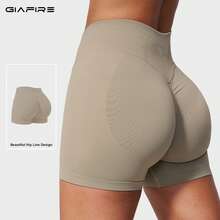 Women's Knitted High Elasticity Sports Shorts, Butt-Lifting Design, Perfect For Sports And Exercise - Grey - View 10