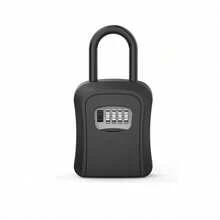 A Black Portable Password-Protected Safe Box, Can Be Hung For Anti-Theft Storage, Small Safe Storage Box For Valuables. Suitable For Temporary Storage During Renovations. - A - View 7