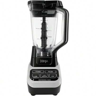 Licuadora NinjaProfessional Blender , potencia de 1000w , capacidad de la jarra de 2.1Litros, color Negra Y Plata