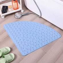 1pc Non-Slip Bathroom Mat, Fan-Shaped Shower Mat With Suction Cups And Foot Massage Bumps, Bathroom Floor Mat, Suitable For Shower Room, Safety Mat For Elderly And Children, Bathroom Accessories - Multicolor - View 15
