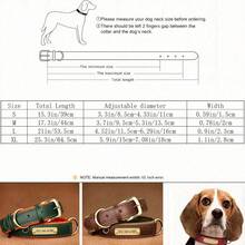 Personalized PU Leather Dog Collar, Soft & Comfortable With Rubber Pad, Customizable ID Tag, Suitable For Small & Medium Dogs, Fashionable & Minimalist Design, Vibrant Colors, Cute & Playful, Vintage, Personalized Gifts, Reflective Design - Brown - View 2