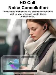 GENAI True Wireless Earbuds, Upgraded Smart Charging Case Earphones, Active Noise Cancelling, High-Definition Calls, Waterproof, Immersive Premium Sound Quality, Compatible With IOS And Android, Music, Sports, Fitness - View 5