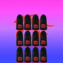 12PCS [] Finger Sleeves For Mobile Gaming, 0.3mm Carbon Fibre, Anti-Sweat Knitted Fabric, Comfortable Finger & Thumb Covers For More, Suitable For Most Gamers. - Red - View 13