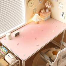 Pink Blue Purple Gradient Star Bow Music Notes PU Leather Desk Pad Protector Y2K INS Korean Mouse Pad Office Desk Mat Waterproof Non-Slip Desk Blotter Pad - View 15