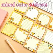 12 Packs Cartoon Bee Square Sticky Notes Set, Fresh And Cute Style, Suitable For Students Office Notes And Messages, Can Be Used As Small Gifts, Back To School Season - one-size - View 9
