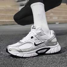 Nike New Men's Mesh Chunky Sneakers, Simple, Casual, Breathable Running Shoes - White/Gray - View 9