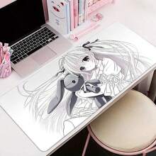 Queen Black Bow Mouse Pad Kawaii Leather Mouse Pad Academic Fashion Computer Desk Pad Is Suitable For Laptop Non-Slip Waterproof Leather Material Base Pad Office Accessories Decorative Edge Lock Edge Desk Pad - View 2