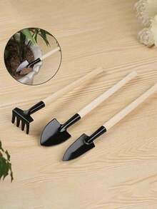 Juego de Herramientas de Jardinería (4 piezas): Incluye Tijeras de Podar, Paleta, Rastrillo y Pala, Para Plantar y Deshierbar – Diseño de Mango de Madera Ergonómico, Perfecto para su Patio y Balcón - Multicolor - Ver 8