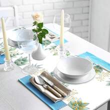 APODESS Grünes Blatt-Tischläufer, 1 Stück Längliche Tischdeko mit Blattmuster, Stoff Tischband für Hochzeitstafel, Frühlingsdeko für Gartenparty & Osterfest-Mehrteiliges Party-Geschenkset - Übersicht 7