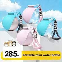 304 Stainless Steel Portable Dog Water Bottle, Spherical Leak‑Proof Pet Travel Water Dispenser With Carry Strap For Walking Hiking Outdoor Trips,Multi‑Color Optional - Multicolor - View 12