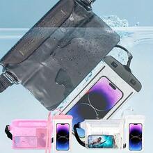 2pcs Waterproof Touchscreen Phone Waist Bag, Floating Dry Storage Phone Pouch With Adjustable Shoulder Strap, Suitable For Swimming, Diving, Beach, Surfing, Outdoor Activities Waterproof Phone Case - Multicolor - View 10