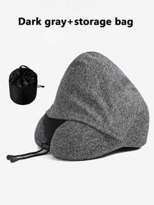 Adjustable Hooded U-Shaped Neck Pillow, Polyester Fiber Material, Hand Washable, Multiple Colors Available, Suitable For Car Travel And Outdoor Use, Comfortable Fit And Neck Support - Hooded Pillow - View 12