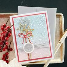 3D Embossing Folder 5.5"X8.5" - Flurry Of Snowflakes - As Pic - View 6