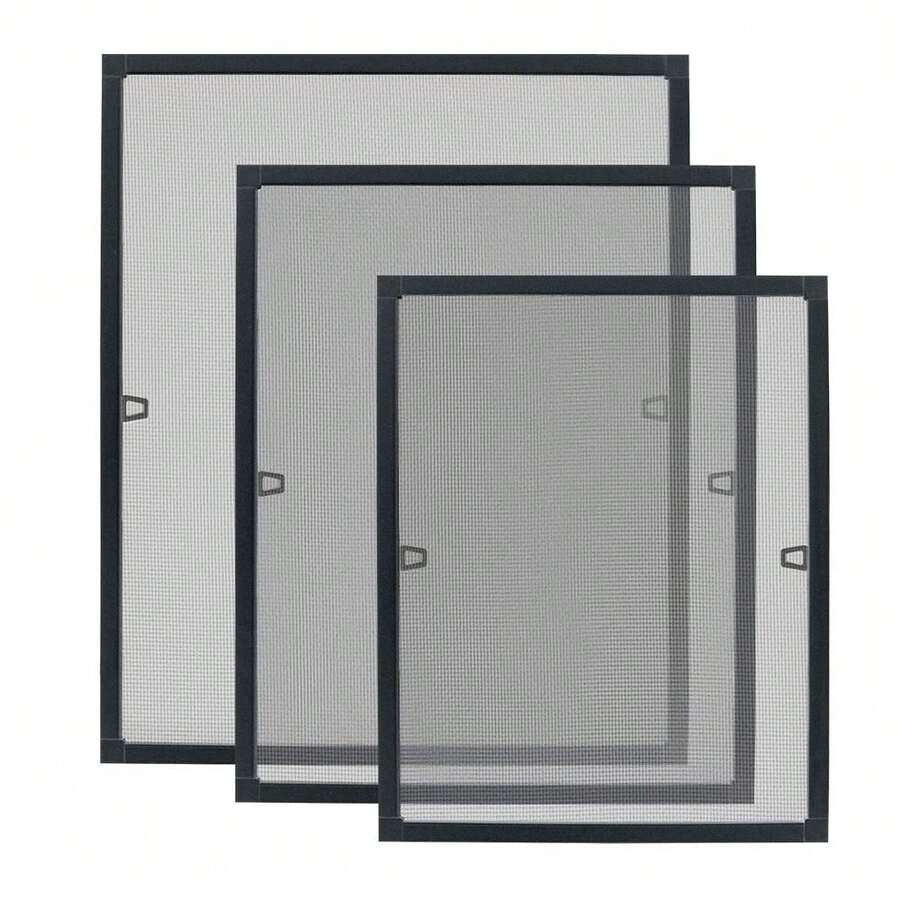 Aluminium Insektenschutzfenster Ohne Bohren Hochtransparent Fiberglas Fliegengitter UV-Beständig Anpassbar Fenster Mückenschutz für Haus Garten - Anthrazit - Übersicht 1