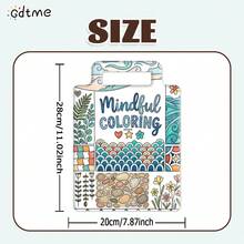 GDTME Mindful‑Themed Coloring Book: Bold-Easy Patterns Coloring Book For Adults And Children, Elaborate Abstract Botanical & Mandala Line‑Art Coloring Pages, Holiday Present For School Supplies, Halloween, Christmas And Various Party Gatherings - Mindful - View 5