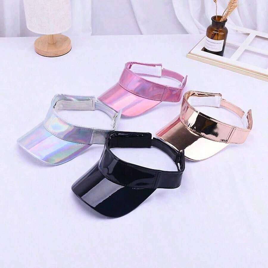 1pc Women's Laser Cut-Out Baseball Cap, Street Fashion, Summer Sun Protection, Minimalist Breathable, No-Top Baseball Cap - Multicolor - View 1