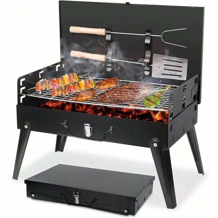 Mini Churrasqueira Portátil - Perfeita para Camping e Viagens - A - Visão 1