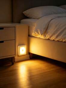 1/3/6pcs Smart Motion Sensor 6-LED Floor/Ceiling/Wall Light - Wireless, IP44, Auto On/Off, Plug-And-Play Installation, Modern Square Design. Suitable For Hallway, Stairs, Living Room, Bedroom (Battery Not Included). Ideal For Home - Square Lamp - View 11