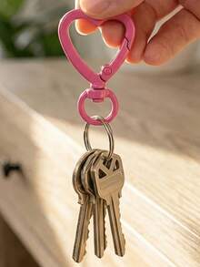 5/10/15/18/20/30pcs Colorful Rotating Heart-Shaped Lobster Clasp Hooks, Suitable For Bags, Dog Leashes, DIY Jewelry Making Accessories (Random Color) - Heart Shaped Keychain - View 10