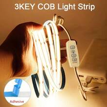 1件 5V低壓LED燈條，USB接口，簡易3按鈕開關，亮度可調，適用於電視背景、相框、鏡子、櫥櫃，背膠式 - COB - 查看 3