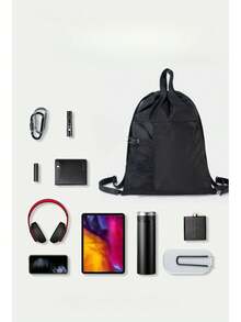 Drawstring Backpack String Bag Sports Gym Sack With Side Pocket For Men Women - Storage Bag - View 7