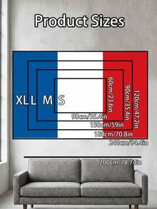 1pc Customized French Flag Photo Banner, Personalized Garden Flag Wall Decor, Custom Tapestry Image & Text Display, Suitable For Home Party Holiday Celebration, Customizable Design/Image/Text/Logo, Holiday Birthday Anniversary Gift For Friends And Family - Style E - View 4