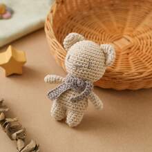 Handmade Knitted Bear Rattle, Baby Hand Rattle, Grasping Toy, Built-In Bell, 3D Cute, Rich Details, Attract Baby's Attention, Exercise Baby's Hearing, Perfect Birthday Memorial Gift, Halloween Gift, Christmas Gift For Baby - Multicolor - View 4