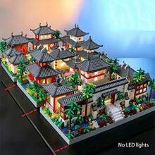 3-In-1 Ancient Style 3D Puzzle Building Blocks, Suzhou Garden/Summer Palace/Yellow Crane Tower Model, High Difficulty Assembly Blocks, Desktop Decor And Holiday Gift - Multicolor - View 4