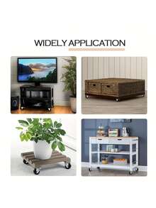 12入 1英吋小型旋轉腳輪，拋光金屬與塑膠材質，橡膠底座，可旋轉順暢移動，耐用適用於商業與居家使用 - 1inch - 查看 4