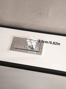 2/1pc Elegant Flower-Shaped Toilet Flush Button, Drill-Free Installation, Suitable For Bathroom Decor - Multicolor - View 5