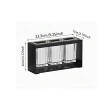 Clear Glass Tube Silverware Caddy, Punch-Free Countertop Cutlery Drainer Rack, Multifunctional Kitchen Chopstick Fork Spoon Storage Holder 2 Colors Optional - Multicolor - View 14