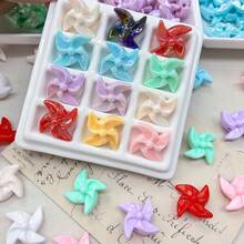 20pcs-25pcs Acrylic AB Color Windmill Beads DIY Mobile Phone Chain Keychain Bead Accessories Material Bulk Bead Wholesale - Multicolor - View 12
